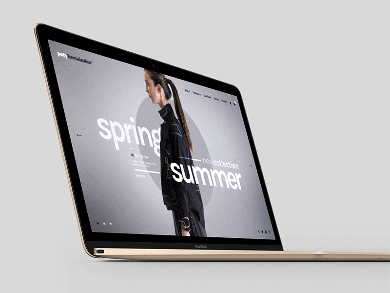 Poty Hernández - Home Page Animation branding fashion online store responsive ui ux web website