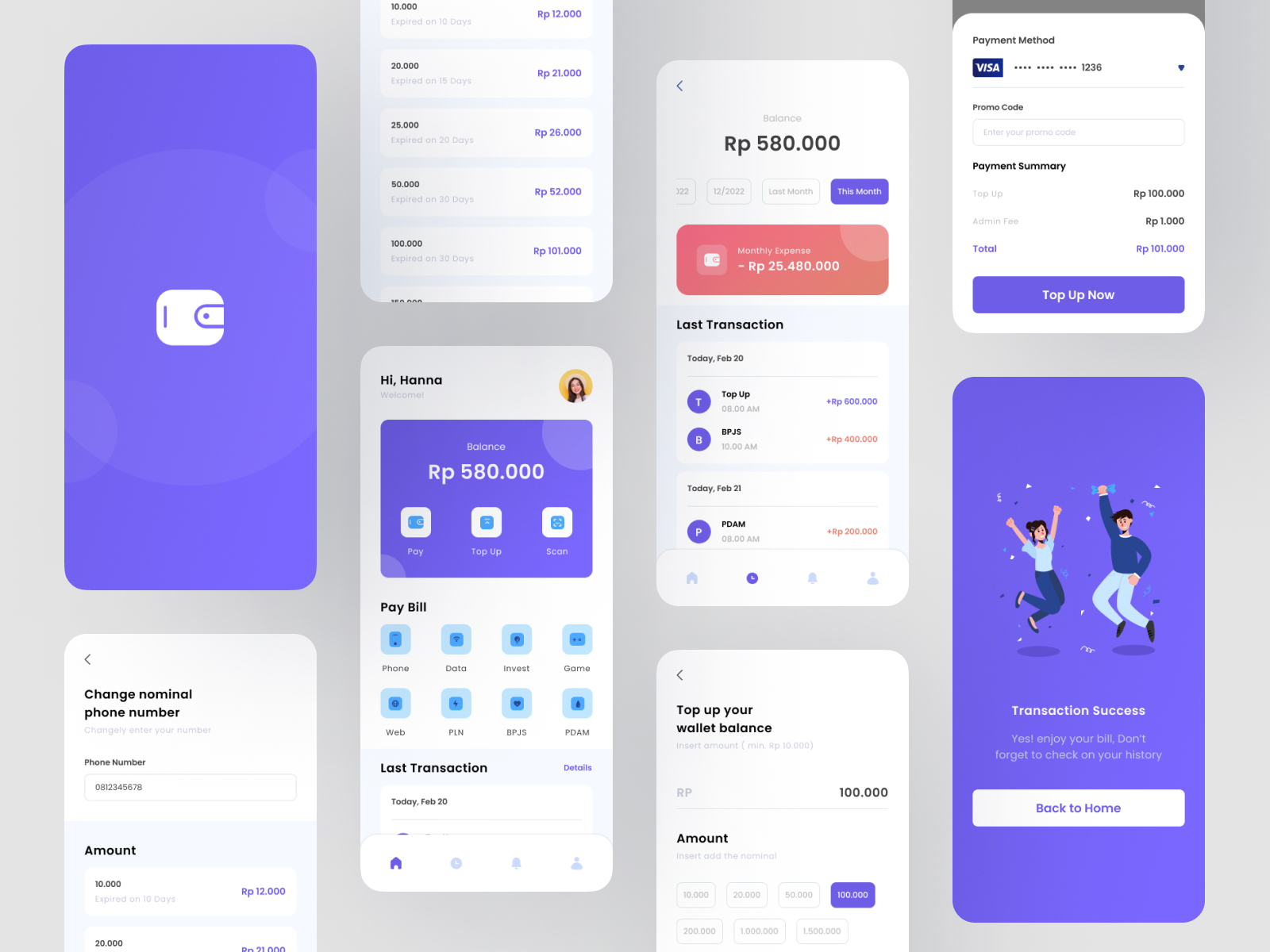 E-Wallet Mobile App by Rifky Alamsyah on Dribbble