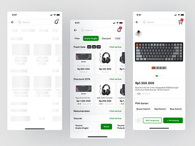 Product Detail Page Ecommerce - Minimalist App Design