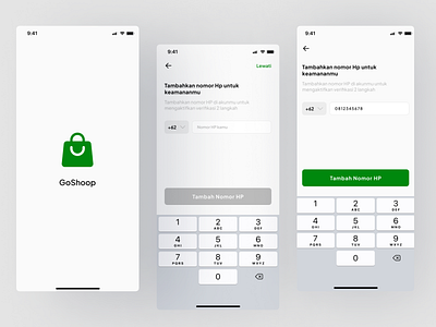 Input Phone Number - Minimalist App Design