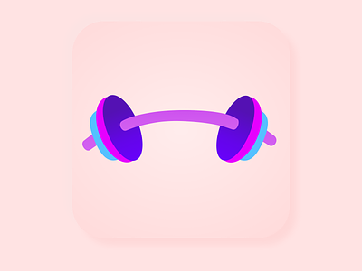 Daily UI 005 - App Icon app app icon blue button colors dailyui design gradient icon illustraion neumorphic neumorphism pink purple square ui visual design