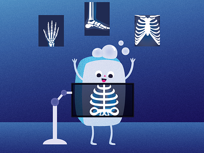 X-ray branding illustration vector