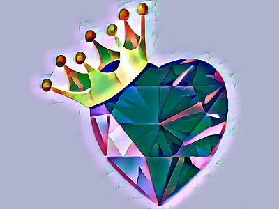 Badre44 67 color crown drawing gold heart illustration logo love love is love