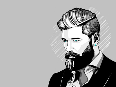 The Bearded Man illustration illustration art portrait portrait design portrait illustration vector art vector artwork
