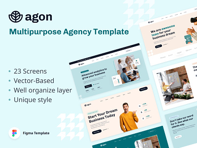 Agon - Multipurpose Agency Figma Template startup ui web design agency web design service