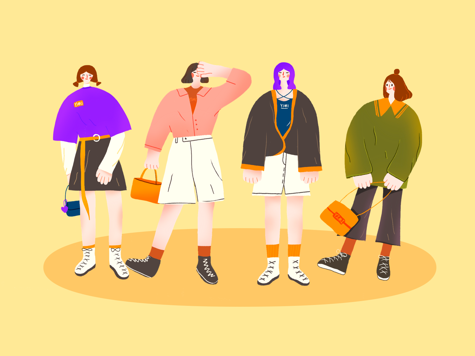 Girls by 佛系少女Yimi on Dribbble