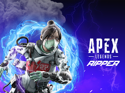 Youtube Thumbnail for a streamer apex legends branding design illustration illustrator logo minimal promotional design social media design thumbnail wraith youtube banner