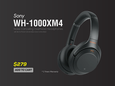 Sony Headphone Social Media Design branding design illustration illustrator minimal photoshop promotional design social media design typography ui