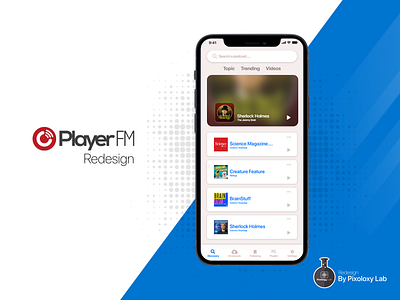 PlayerFM App UI Redesign Concept