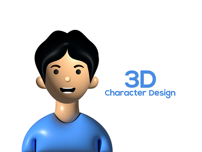 3D character design fully rendered in Illustrator