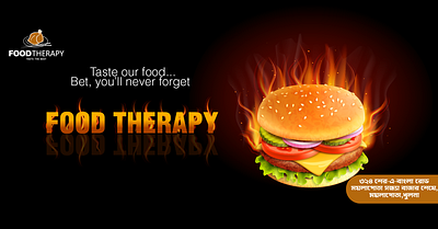 facebook cover for food therapy branding design illustrator logo promotional design social media design typography vector