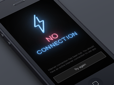 No internet connection animation by Roman Gordienko for Ackee on Dribbble