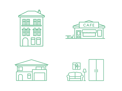 Real Estate Icons flat graphic design icon icons simple vector web design