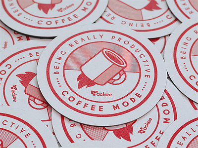 Ackee coasters — Coffee mode coaster coffee corporate design print productive