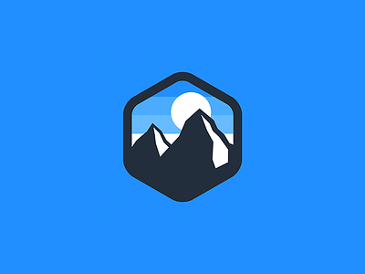 Mountain climbing app icon