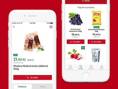 Kosik.cz online supermarket app mobile app shopping store supermarket ui ux