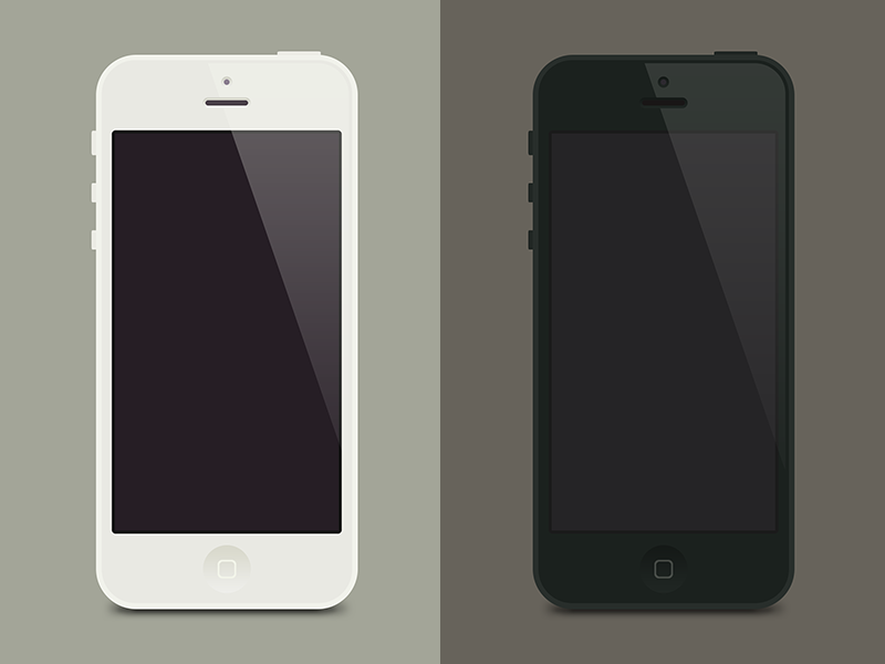 iPhone5 Flat Template by buatoom on Dribbble