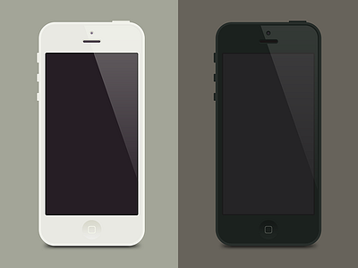 iPhone5 Flat Template buatoom design flat iphone5 mockup psd template ui