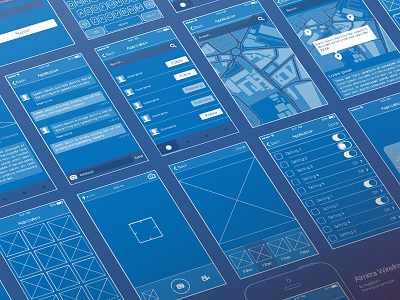 Almitra Wireframe blue blueprint buatoom build ios iphone5 paper process structure ui ux wireframe