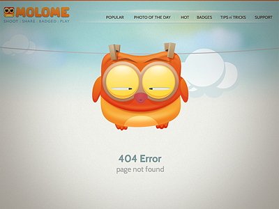 MOLOME 404 page 404 buatoom character design error illustration web design
