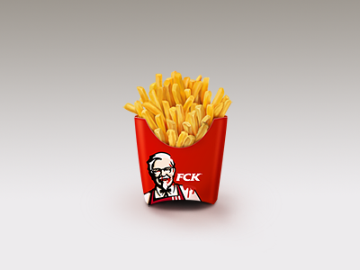 French fries icon icon illustration painting wacom