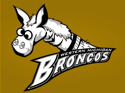 WMU Broncos illustration logo