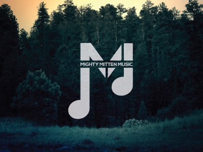 Mighty Mitten Music Logo branding logo m music
