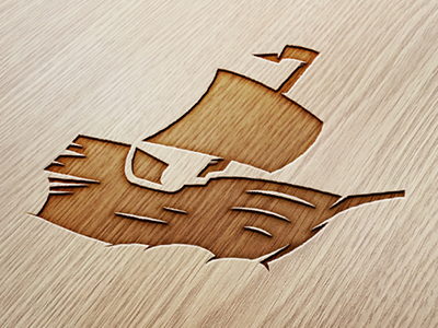 Ambassador Logo ambassador cut sails ship wood woodcut