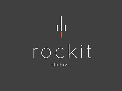 Rockit Studios logo rocket rockit ship space studio