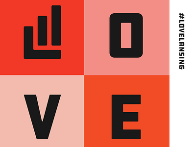 Love Lansing ddc hardware lansing logo love michigan typogaphy