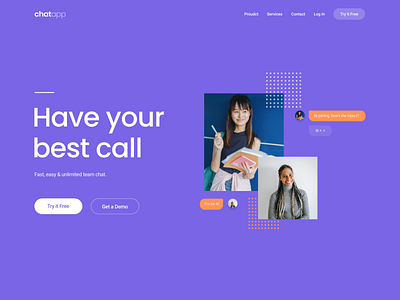 ChatApp landing page concept