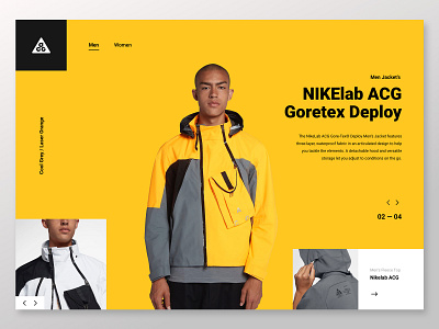 Ex — Nike ACG acg black interface jacket lab men nike ui web white yellow