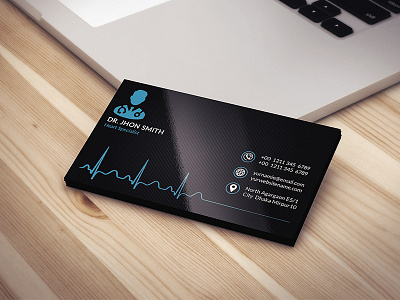 Medical Business Card branding clean design identity illustration lettering type typography