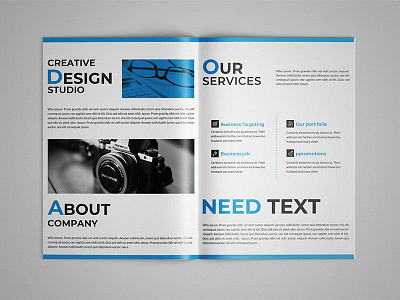 Bi-fold Brochure Design branding clean design identity illustration illustrator lettering logo typography web
