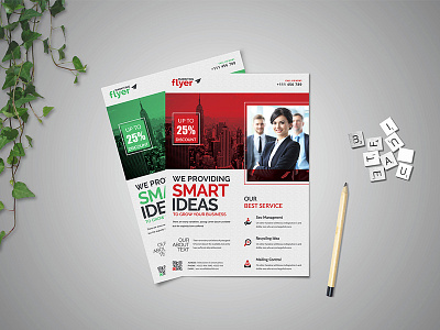 Corporate Business Flyer branding character clean design identity illustration illustrator lettering typography vector