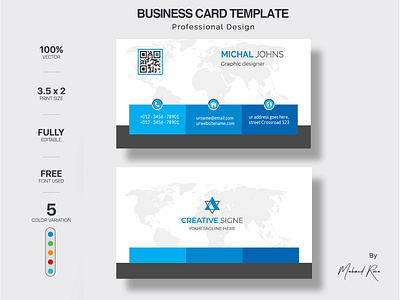 BUSINESS CARD TEMPLATE branding business card business card psd icon identity illustrator logo name card design template typography ux vector