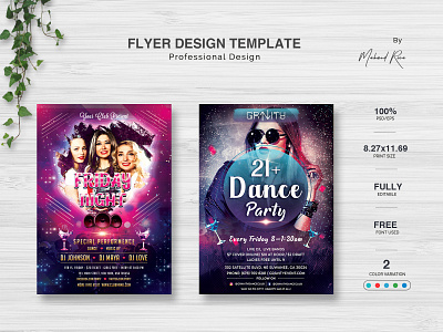 Party Flyer Design branding character clean design illustration illustrator lettering logo party flyer poster design typography
