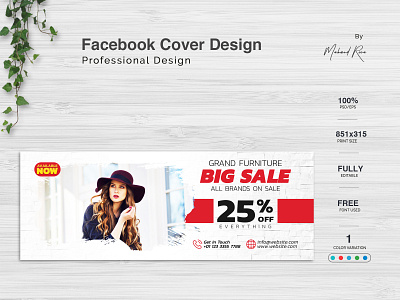 Facebook Cover Design banner ad branding clean design facebook ads facebook banner facebook cover flyer illustration illustrator lettering poster typography