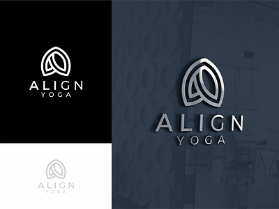 ALIGN YOGA branding branding design clean logo company logo design logo logo design minimalist logo modern logo proffesional logo