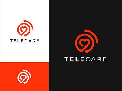 TELECARE branding branding design clean logo communication logo company logo customer service design logo logo design minimalist logo
