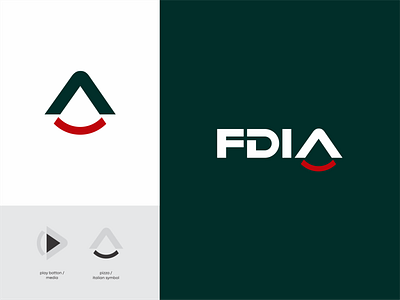 FDIA media branding branding design clean logo company logo design logo logo design minimalist logo