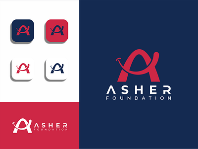 ASHER Foundation branding branding design clean logo company logo design logo logo design minimalist logo