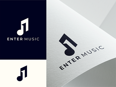 Enter Music branding branding design clean logo company logo design logo logo design minimalist logo