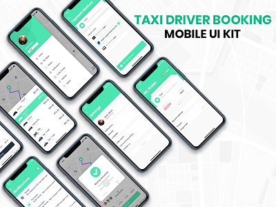 Uber like Taxi app for Driver UI kit