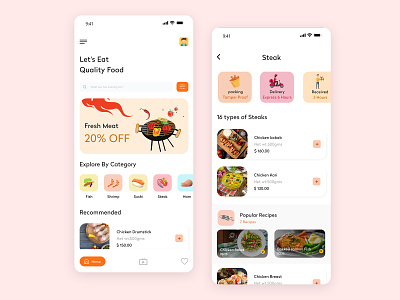 Non-veg Food Ordering App app clone app design app development app ui design ecommerce app food app food delivery app meat delivery app meats mobile app design on demand app startup