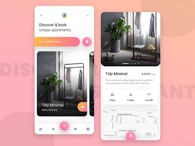 Airbnb Clone App UI Design airbnb airbnbclone airline app clone app design app development app ui cafe clone app hotel booking hotel booking app mobile app design restaurant room booking