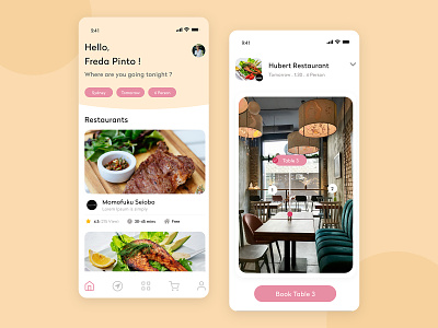 Restaurant Booking App UI