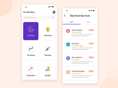 Errand service app app clone app design app development clean cleaning electrical erran services errand handy handyman illustration marketplace mobile app design on demand on demand app taskrabbit