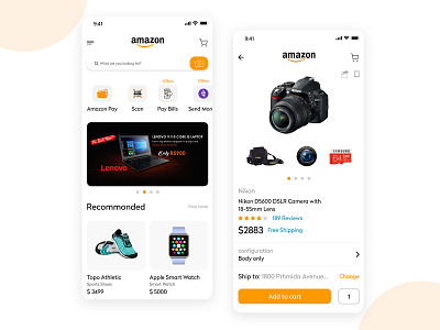 Amazon App Redesign UI