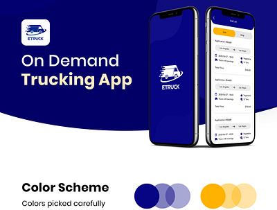 On Demand Trucking App app business logistics on demand on demand app truck trucker trucking trucks uber clone uber clone app uber design uber for truck